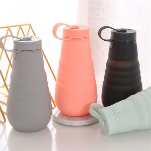 【Fast Delivery】500ml Foldable Water Bottle Collapsible Water Bottle Gym Silicone Portable Travel Retractable Collapseble Sports Flexible Water Bottle