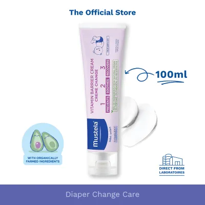 Mustela Vitamin Barrier Cream 123 for Diaper Rash 100ml [Diaper Change Care] (exp: 09/2028 & beyond)