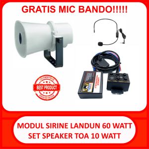 modul sirine landun 60 watt aux mic set speaker toa zh610s 10 watt