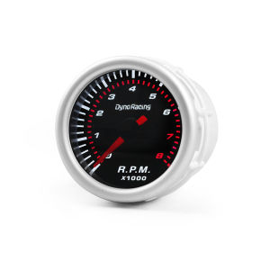 Dynoracing 2" 52mm Smoke Lens Auto Tachometer White LED 0-8000 RPM Gauge Car Meter