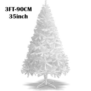 Christmas Tree White Pvc 2ft 60cm 3ft 90cm 4ft 120cm Christmas decorate green Xmas High-End Dense Branches