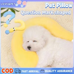 Pet Mat Pillow Cat Dog Sleeping Pillow Cute Cartoon Question Mark Kitten Headrest Pillow Pet Toys
