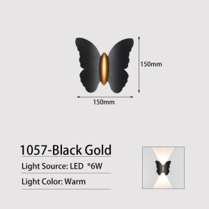 Ketibaan baru Wall Light Butterfly Wall Mounted LED Lamp untuk hiasan rumah moden luaran dan dalaman