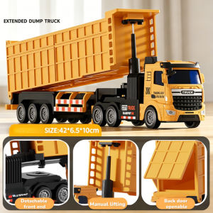 Oldlaiben 42CM Extended Dump Truck Model Toy Detachable Inertia Transporter Vehicle Truck Toy Mainan Kids Gift