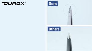 DUROX Round Tip Tweezers for Women Facial Hair Blunt Tip Tweezers for Chin Hair & Eyebrow Removal Precision Rounded Tweezers for Hair Removal Stainless Steel Round Tweezers for Eyebrows