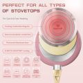 Innerwell Pink Non Stick Frying Pan Set (6PCS) With lid NonStick Coating Fry Pan Suitable All Stove. 