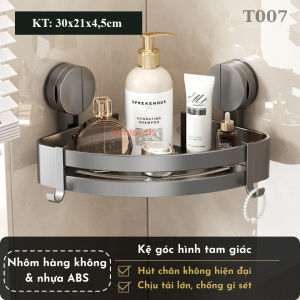 Kệ để đồ nhà tắm treo góc tường Kệ góc nhà tắm hút chân không không khoan đục không dán keo