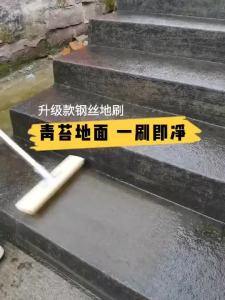 【不锈钢丝地板刷】不锈钢丝刷子长柄钢丝刷洗地地板刷长柄地板硬毛刷子铁刷水池青苔Stainless steel wire brush Long handle wire scrub floor brush long handle floor hard brush iron brush pool moss