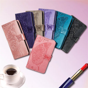 Butterfly Leather Flip Wallet Cover Phone Case for Samsung Galaxy A04e F04 M04 A14 A34 A54 A13 A04s M13 M53 M23 M33 A23 A33 A53 A73 A03 Core F23 4G 5G 4G