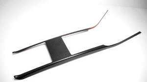 Cornerr For Tesla Model X 2024 2025 DRY Carbon Fiber Car Interior Center Console Gear Shift Panel Cover Sticker Trim Accessories B8T9H