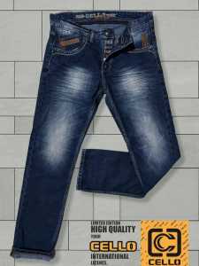 CELLO DENIM JEANS MOTIF EISCER CORVUS JINS KULITAS TERBARU NON SREAH TIDAK MELAR DISTRO