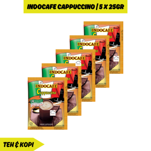 5PCS Indocafe Cappuccino Minuman Bubuk Kopi Cappuccino