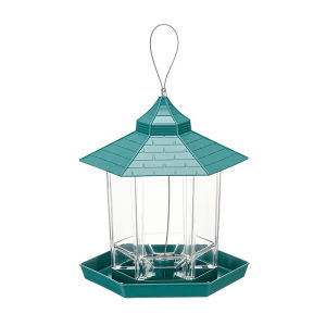 AP AIMAYAPET Automatic Bird Feeder Hanging Food Hexagon Shaped Large Capacity Wild Bird Feeder with Hang Rope Garden Decor