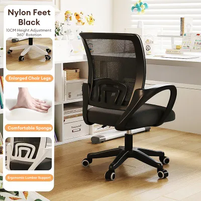 FairCraft Office Chair Study Computer Chair Ergonomic Chair Gaming Chair 360° Rotating High Back Comfortable Mesh Breathable