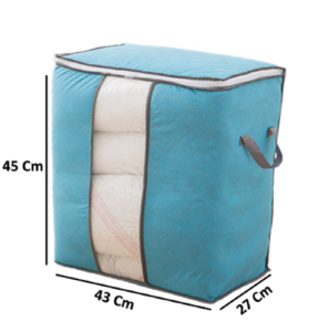 TJS Tempat Penyimpanan Bed Cover Baju Selimut Dan Sprey Jumbo Bamboo Storage Box Organizer Bag Serbaguna PR157