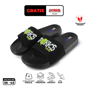 Dorks Green Lantern - Sandal Slop Casual Pria Wanita Sendal Selop Slipper Anti Licin Original Dorks