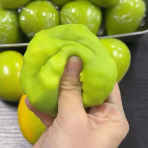 Handmade Warm Crispy Mango Stress Ball Squeeze Toys Color-changing Mango Squishy Fidget Ball Asmr Sensory Stress Relief Toy
