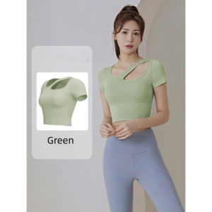 Của Phụ Nữ Giản Dị Thoáng Khí Mỏng Thể Thao chạy tập thể dục T-Shirts Áo ngực Yoga Với Cố Định miếng đệm áo ngực Thể Thao Cho Phụ Nữ