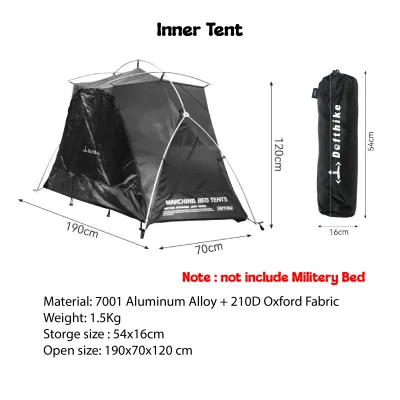 CampBoost DEFTHIKE Military Cot Bed Tent Katil Lipat Khemah Camping Waterproof Tent Camping Tent Bed Camping Bed