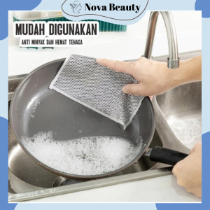 Kain Lap Kawat Bentuk Petak Halus Membersih Panci Dan Piring Kain Cuci Piring Kawat Buat Dapur