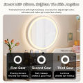 SKPLUS 60cm Bedroom Dressing Table Aesthetic Vanity Makeup Desk With Round Mirror LED Light Drawer - Fulfilled by SKPLUS. 