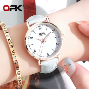 FCOPK watch for girls women original water resistant soft leather casual luminous display quartz watch