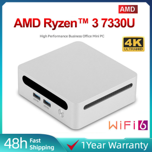 GenMachine AMD Ryzen3 7330U DDR4 3200HMZ WiFi6 BT5.2 Win11 Office Desktop Gaming  Mini PC
