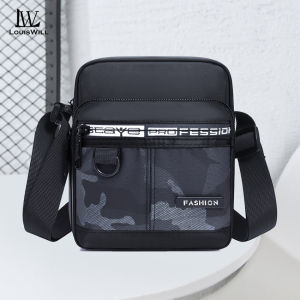 LouisWill กระเป๋ากระเป๋าสะพายขนาดเล็กกระเป๋าธุรกิจกระเป๋าเอกสารกระเป๋าสะพายข้างกันน้ำของผู้ชายกระเป๋าลำลองน้ำหนักเบากระเป๋าถนนกีฬาหย่อนใจแฟชั่นสำหรับนักศึกษา