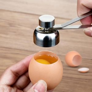 Egg Cutter Shell Opener Stainless Steel Boiled Egg Open Creative Kitchen Tools Set
