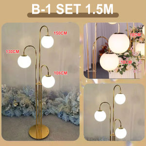 E.Home 1 SET\2 SET Lampu Dekorasi Pelaminan Rumbai Lampu Dekorasi Wedding 150cm Standing Lampu Dekorasi Lampu Hiasan Dekorasi Cabang Event Wedding Mewah Pelaminan Dan Home Dekor (Cahaya Warm White)
