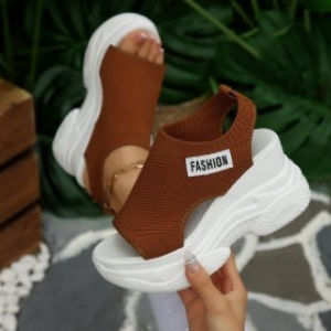 Free Shipping Specializing In Multi-Colored Platform Sandals Fashionable Patchwork Embellished Sandals Available In Sizes 35-43 In Stock For Wholesale