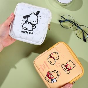 Cute Cartoon Sanrio Pochacco Sanitary Napkin Storage Bag for Traveling Coin Storage Bag Organiser Bag Mini Makeup Bag