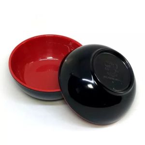 Chén nhựa melamine màu đỏ đen 2 lớp các loại