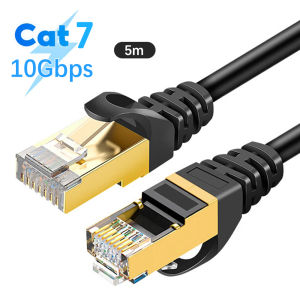 Cat7 Ethernet Cable Flat 10Gbps Lan Cable STP RJ45 Network Cable for PC Laptop Switch Router Internet Cable