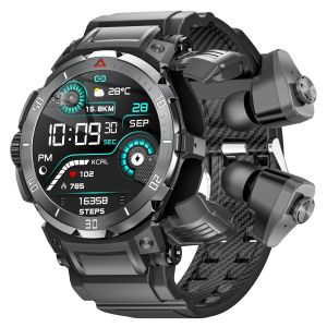GT100 Pro สมาร์ทนาฬิกา 2 ใน 1 ผู้ชายหูฟัง TWS หูฟังบลูทู ธ หูฟังติดตามเพลงกีฬาฟิตเนสสมาร์ทนาฬิกา