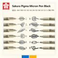 ปากกาตัดเส้นพิกม่า ซากุระ (SAKURA Pigma Pen) แบบหัวเข็ม. 