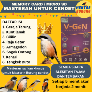 Memory Card SD Card Isian Masteran Khusus Burung Cendet Gacor Original