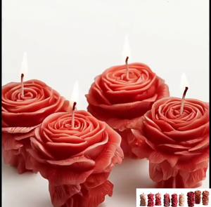 Embossed Rose Cylinder Shape Silicone Molds for Handmade Soap Gypsum Silicone Molds for Epoxy Resin Craft