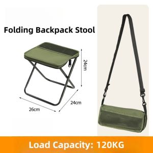 Outdoor Portable Folding Chair Backpack Stool Pocket Chair For Camping Fishing Travel Kerusi Lipat Bangku Kecil