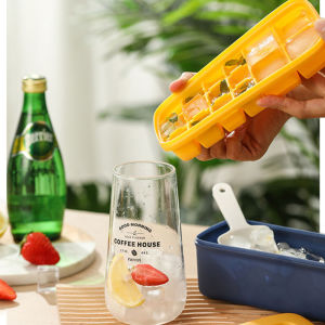3 in1 Ice Cube Tray for Freezer Large Capacity Silicone Ice Mold with Lid/Ice Shovel/Ice Cube Maker Bar Kitchen Accessories