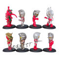 Action Figure ULTRAMAN CHIBI set isi 4 pcs - Miniatur Topper Kue Pajangan Mainan Toy Orb Geed Belial Baltan. 