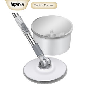 Angola Pel Putar Otomatis Tanpa Peras/Spin Mop Single Bucket D23 Alat Pel Otomatis Kering/Alat Pembersih Lantai Kering Basah dengan Satu Ember