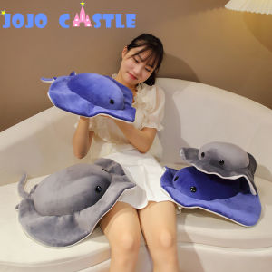 JOJO CASTLE Kawaii Manta Ray Plush Toys Ray Doll Throw Pillow 52/62cm Soft Stuffed Fish Toy Sofa Cushion Sleeping Pillows Gift Girls Child