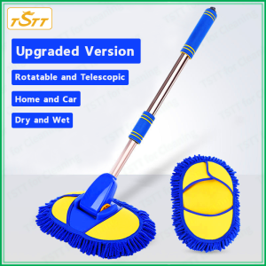 Car Wash Brush Cleaning Mop Adjustable Long Handle Telescoping Chenille Broom Auto Accessories Rotatable Cleaning Brush