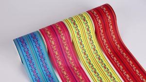Low Mo 75mm Heat Transfer Single Face Cartoon Flower Gift Packaging Polyester Grosgrain Heat Transfer Print Ribbon Craft Sewing