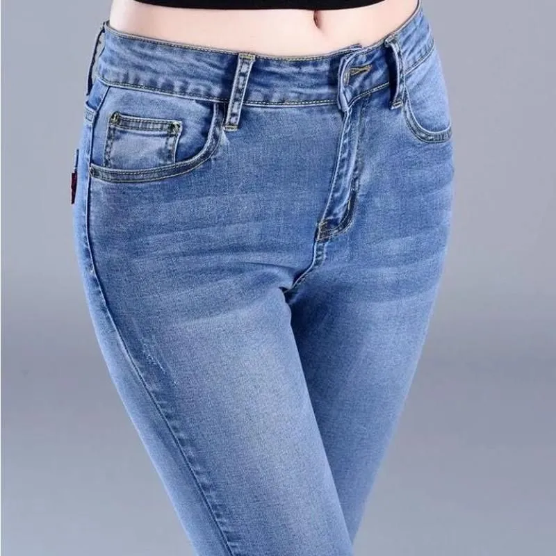 Jeans Spring And Summer Full Zipper Pants Open Crotch Jeans Female