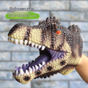 Childrens Dinosaur Hand Puppet Toy Childrens Simulation Animal Model Toy Triceratops Tyrannosaurus Rex Soft Rubber Gloves Toy