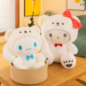 25CM Sanrio Kawaii Cinnamoroll Kuromi Hello Kitty Melody Cartoon Cute Stuffed Toys Plushier Soft Pillow Birthday Gift Plush Dolls Gift for Girlfriend