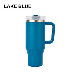1200ml Vacuum Insulated Tumbler with Handle & Straw Stainless Steel