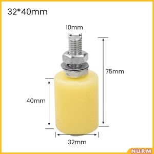 Nurm Slide Gate Guide Roller Yellow Universal Heavy Duty Adjustable Nylon Rollers Gate Support Assembly